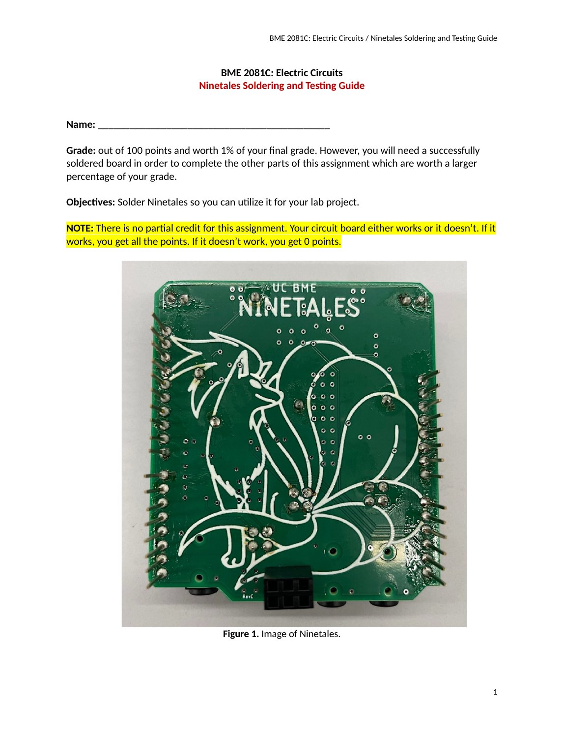 Ninetales soldering and testing guide cover