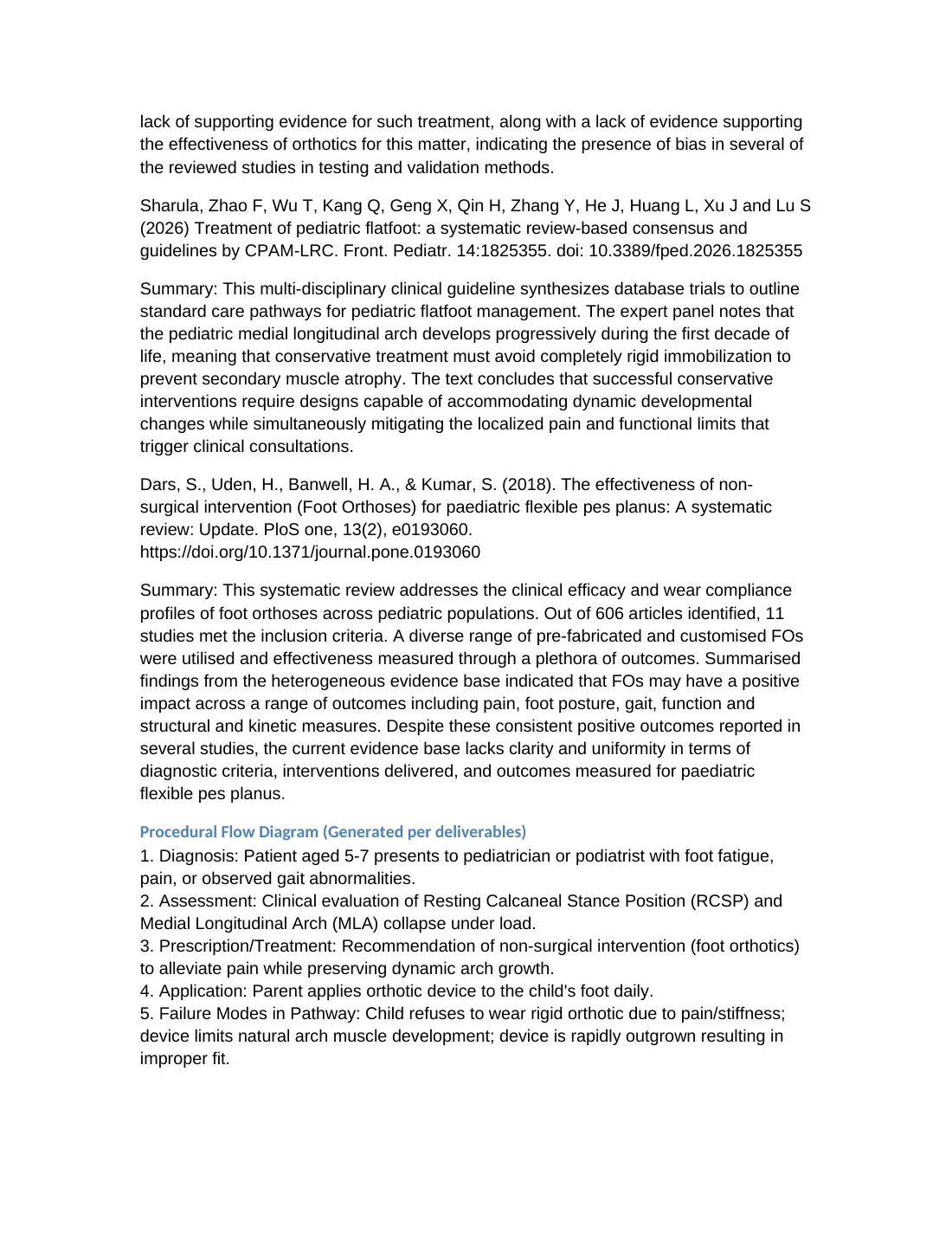 Pediatric arch support: background review, page 4 of 7