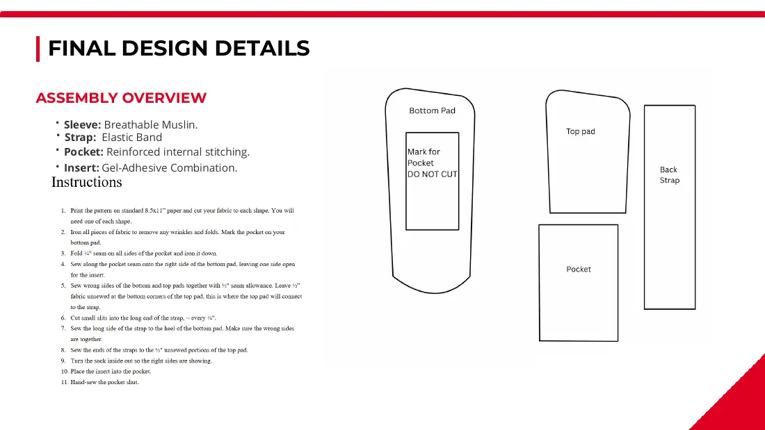 Pediatric arch support: final design review, page 8 of 15