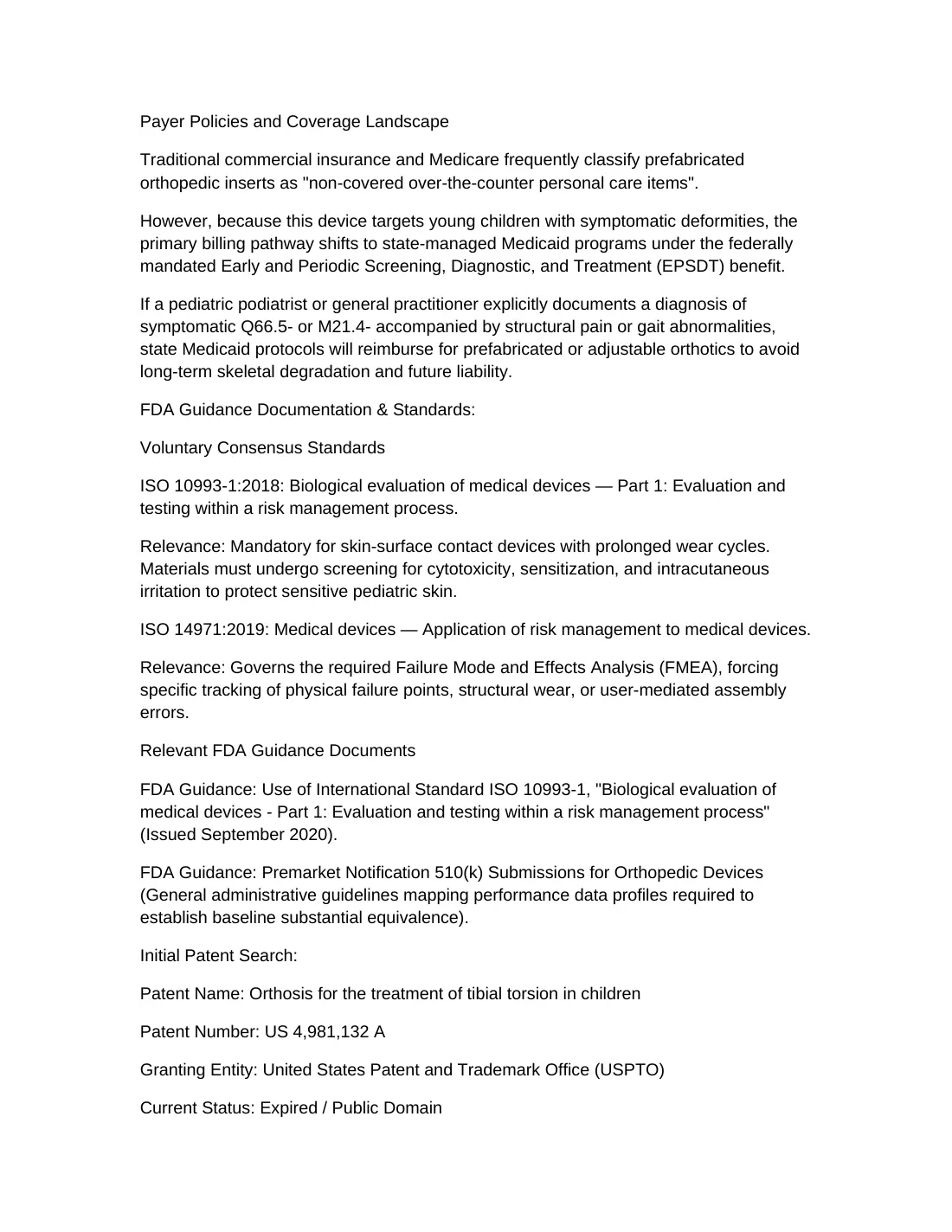 Pediatric arch support: final project documentation, page 18 of 23