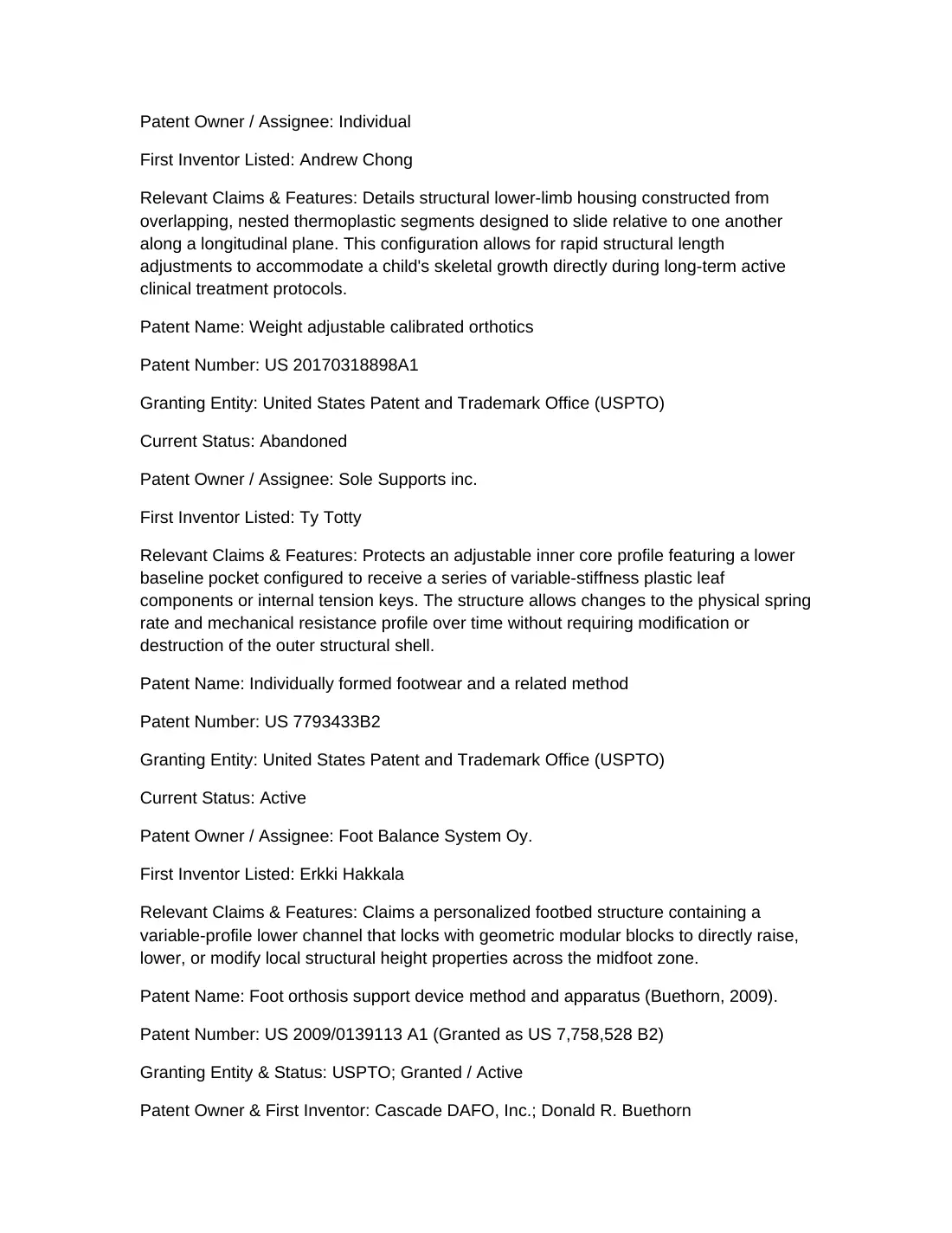 Pediatric arch support: final project documentation, page 19 of 23