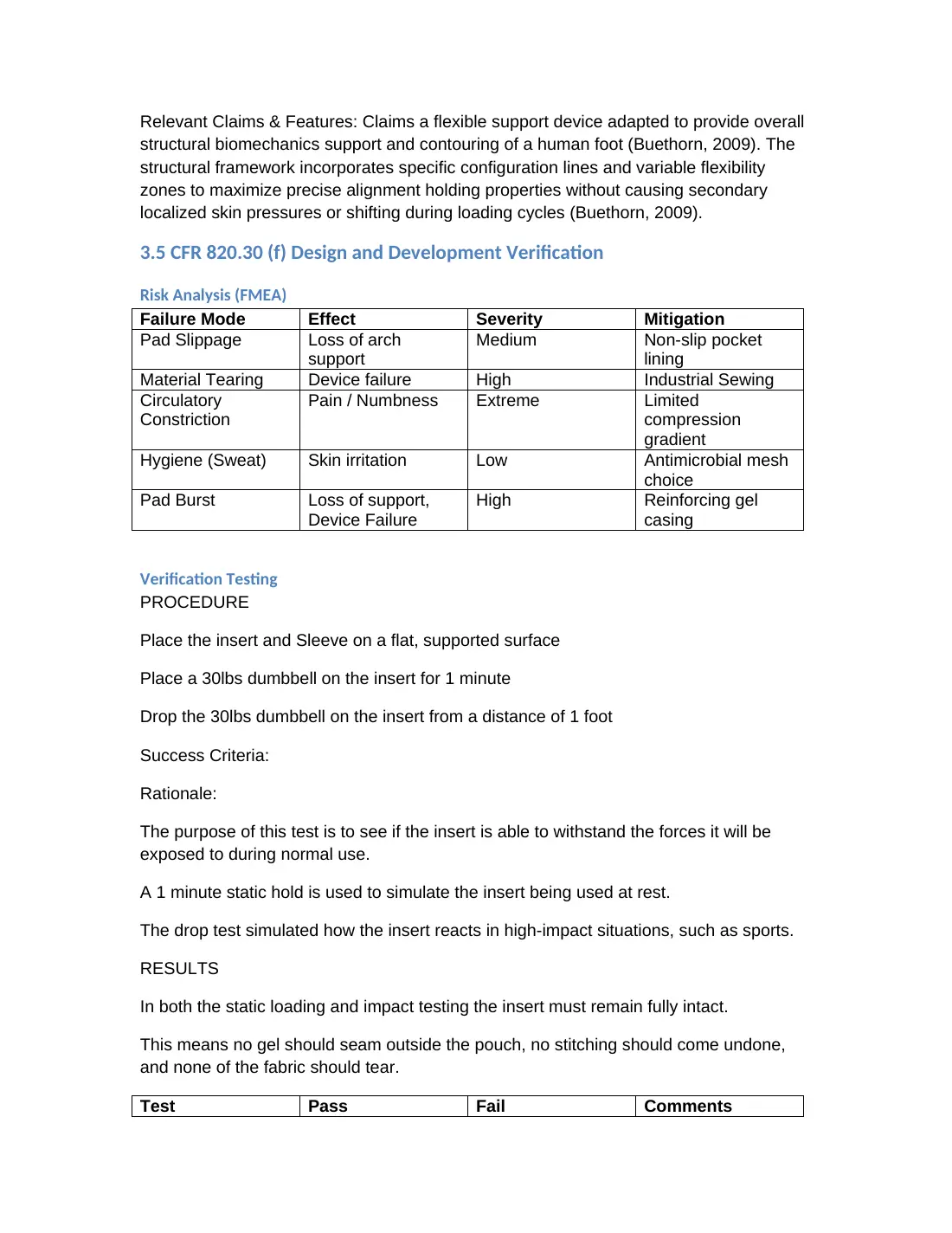 Pediatric arch support: final project documentation, page 20 of 23
