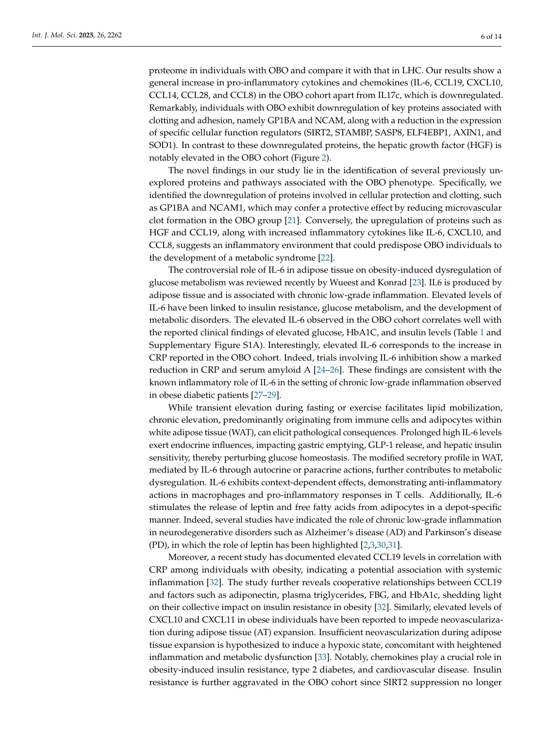 Metabolically Healthy Obesity Is Characterized by a Distinct Proteome Signature, page 6 of 14
