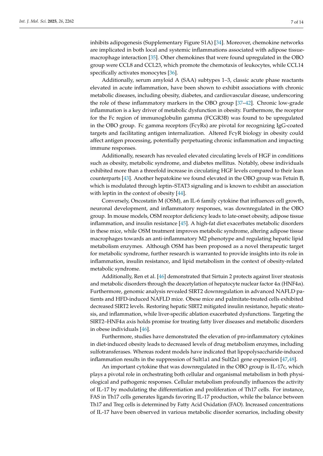 Metabolically Healthy Obesity Is Characterized by a Distinct Proteome Signature, page 7 of 14