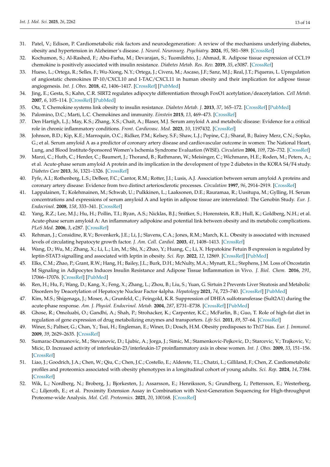 Metabolically Healthy Obesity Is Characterized by a Distinct Proteome Signature, page 13 of 14