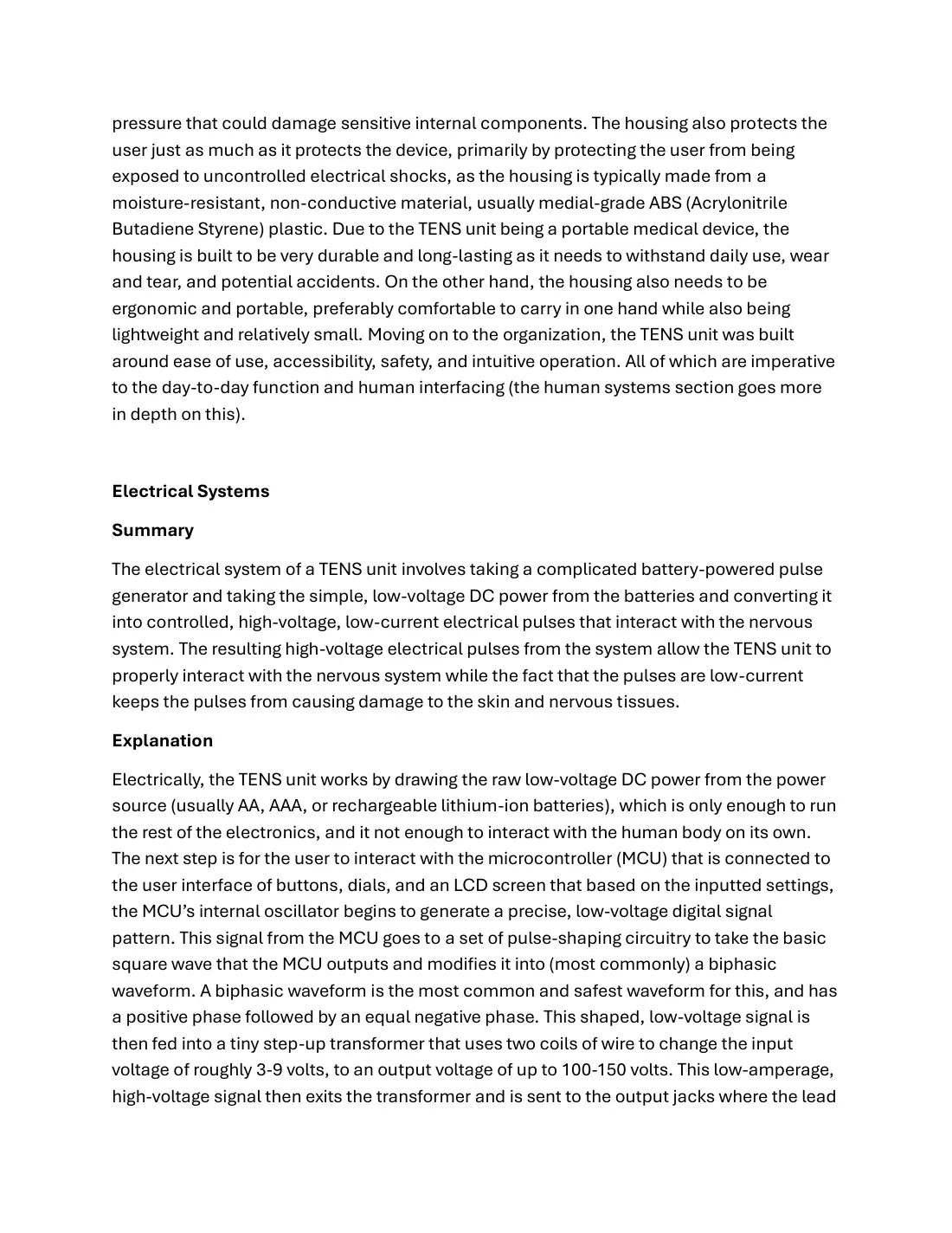 Wearable TENS systems: literature review, page 3 of 9